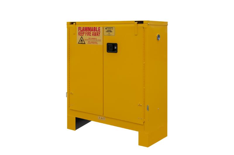 43 in. x 18 in. x 45-3/8 in. Yellow 30 Gallon 2-Door Self-Close Flammable Storage Cabinet