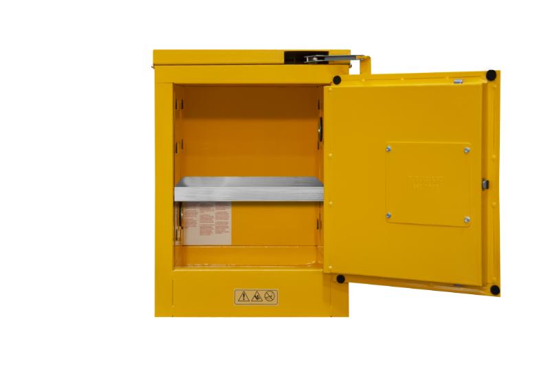 17-3/8 in. x 18-1/8 in. x 23-3/8 in. Yellow 4 Gallon Self-Close Flammable Storage Cabinet