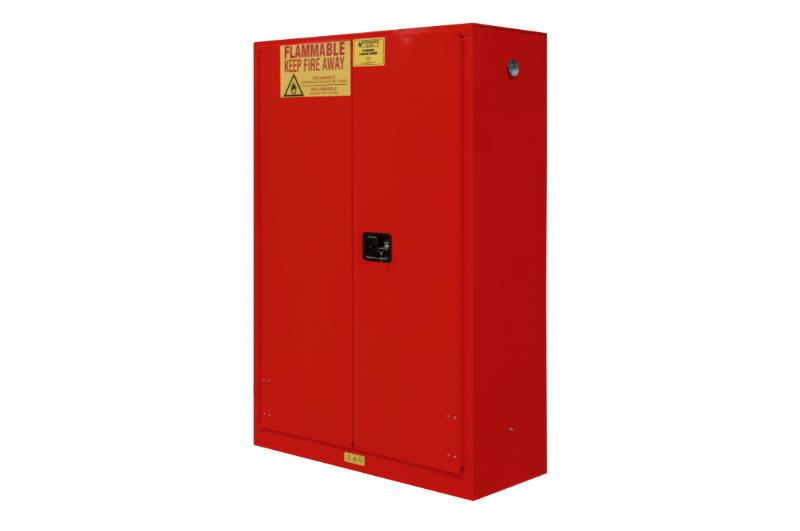 43 in. x 18 in. x 51-3/8 in. Yellow 30 Gallon 2-Door Self-Close Flammable Storage Cabinet With Legs