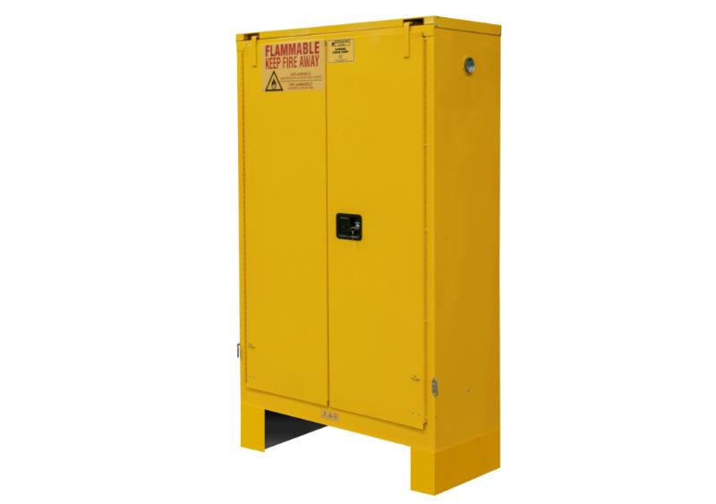 43 in. x 18 in. x 66-3/8 in. Yellow 45 Gallon 2-Door Self-Close Flammable Storage Cabinet
