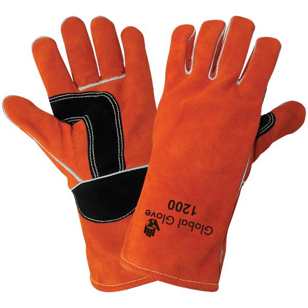Large (9) Russet and Black Premium Leather Welders Gloves