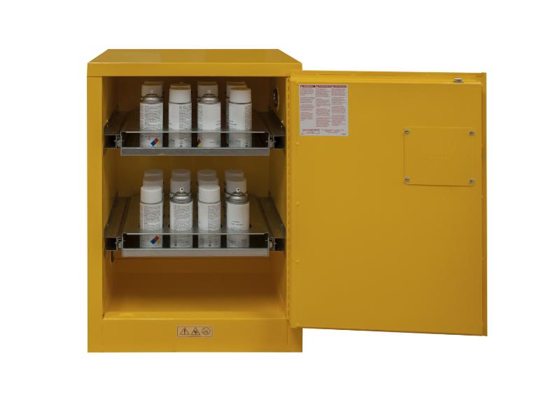 23 in. x 18 in. x 35 in. Yellow Manual Flammable Storage Cabinet