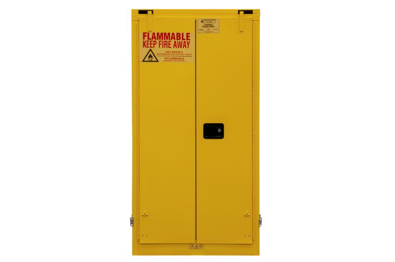 34 in. x 34 in. x 66-3/8 in. Yellow 55 Gallon Self-Close Flammable Storage Cabinet