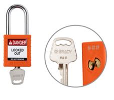 16220-1-E-ORANGE - LOCK 2" BRASS SAFETY/LOCKOUT ORANGE