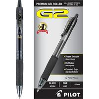 31020-PILOT - PEN PILOT G2 FINE POINT 0.7MM - BLACK