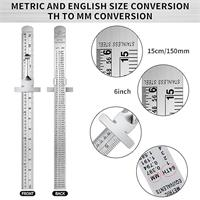 FRIENDA-320 - RULER 6" FLEXIBLE STAINLESS STEEL METRIC