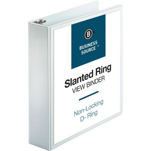 BSN28442 - BINDER 2" WHITE 3-RING BINDER 500-SHEET