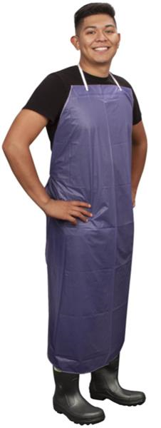 BODY-C-RA06B48 - APRON 26 X 48 BLUE VINYL 6 MIL