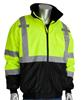 BODY-P-333-1766-L-HMA - JACKET LG LIME/BLACK CLASS3 BOMBER HMA