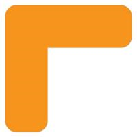 TAPE-EM-DSVC3OKIT - CORNERS 6X6X3 ORANGE FLOOR MARKING SIGN