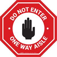 Z-S-EM-DSV-SIGN 576-CST-SDNEOW - SIGN 24" RED/BLK/WHT DNE ONE WAY AISLE